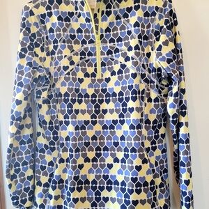 Talbots Geometric Long Sleeve Top